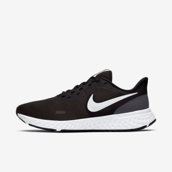 Nike Revolution 5 - Női Túracipő - Fekete/Sötét Szürke/Fehér